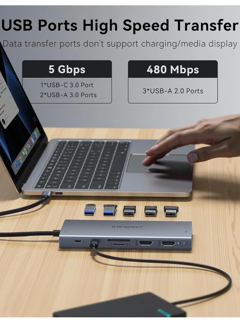USB C Docking Station Dual Monitor 15 in 1 Laptop Docking Station Triple Display